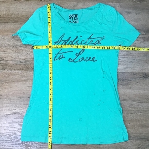 PacSun Shirt Size L Courtship & Suitors Shirt Graphic Addicted To Love Distress - Picture 14 of 14